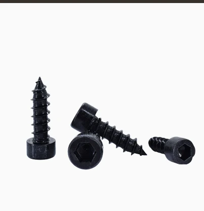 8.8 Grade Black Hex Socket Self-Tapping Screw High Strength Carbon Steel factory